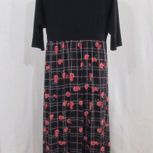 Torrid Plaid Floral Dress | Size 3 (3X) - Picture 4 of 15